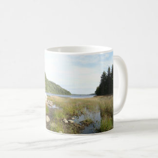 Taza De Café Playa del lago Echo en el Parque Nacional Acadia