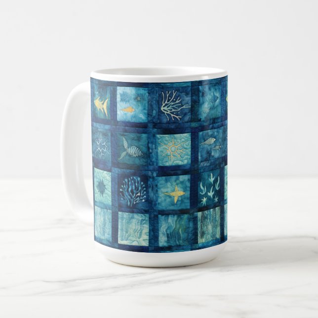 Taza De Café Playa del Mar Azul (Anverso izquierdo)