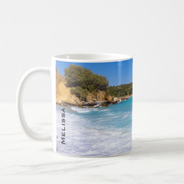 Taza De Café Playa Exótica Isla Tropical (Izquierda)