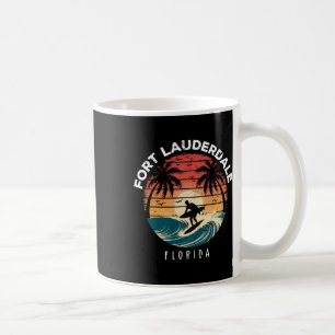 Taza De Café Playa Fort Lauderdale Florida Olas de tabla de sur