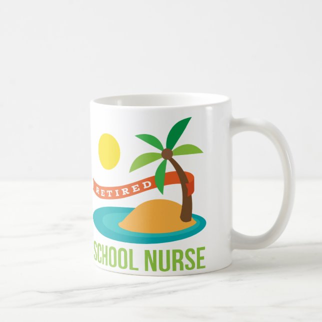 Taza De Café Playa jubilada de la enfermera de la escuela (Derecha)