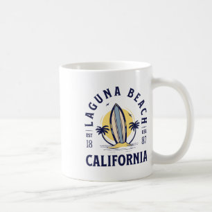 Taza De Café Playa Laguna California Surf Verano Vacaciones Vin