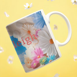 Taza De Café Playa personalizada Floral Cove 3D look