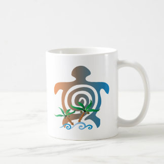 Taza De Café Playa-puesta del sol-tortuga