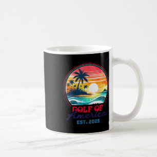 Taza De Café Playa Retro Vintage Del Golfo De Estados Unidos Es