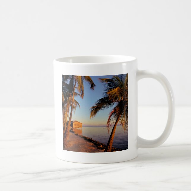 Taza De Café Playa Roatan Honduras (Derecha)