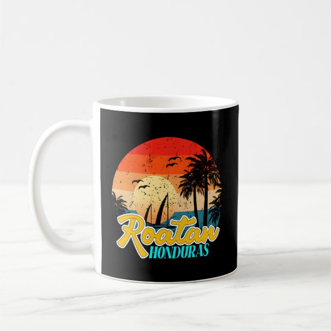 Taza De Café Playa Roatan Honduras Islas del Caribe (Izquierda)