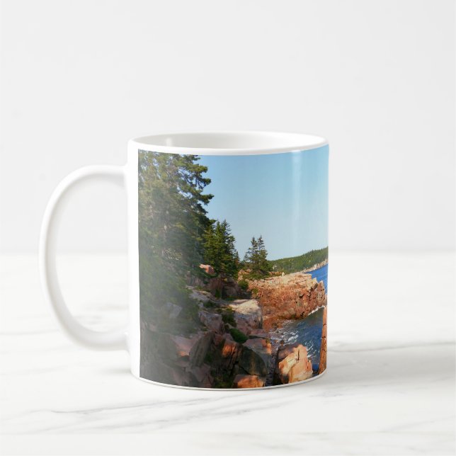 Taza De Café Playa Rocky de Acadia cerca del Thunder Hole (Izquierda)
