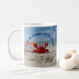 Taza De Café Playa Tropical Agua Turquesa Arena Blanca Cangrejo