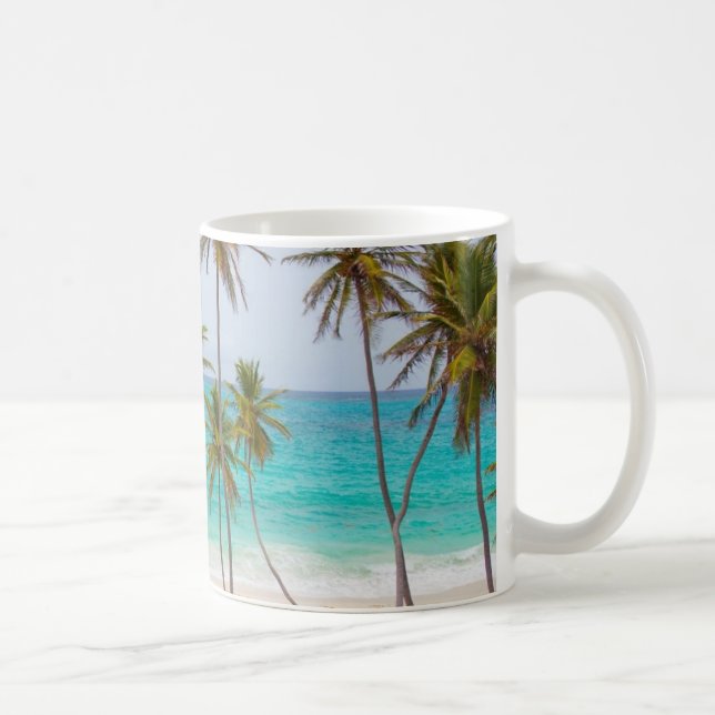 Taza De Café Playa tropical colorida (Derecha)