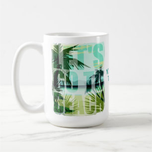 Taza De Café Playa tropical de texto personalizado