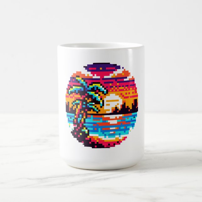 Taza De Café Playa Tropical Sunset Relajante Paraíso de Arte Pi (Centro)