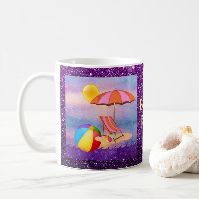 Taza De Café Playa vibrante (Con donut)
