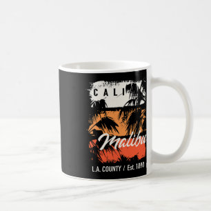 Taza De Café Playa Vintage Malibu California Surf Cali Surfing