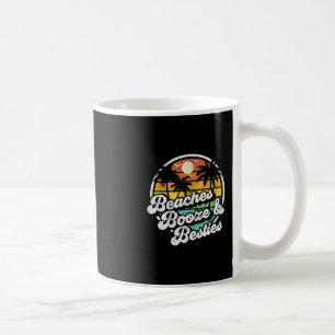 Taza De Café Playas, alcohol y amigas divertidas retro de la dé