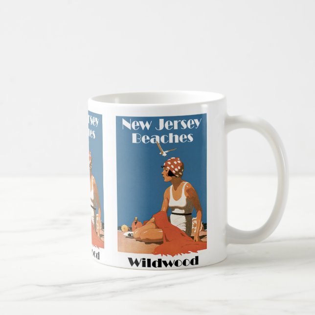 Taza De Café Playas de Nueva Jersey ~ Wildwood (Derecha)