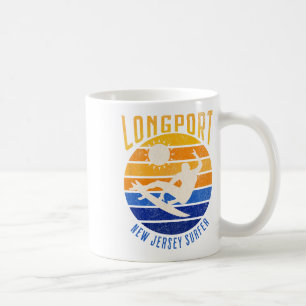 Taza De Café Playas de Surfing Longport Nj de Nueva Jersey