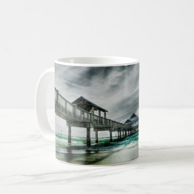 Taza De Café Playas tropicales | Clearwater Florida (Anverso izquierdo)