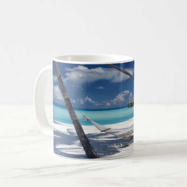 Taza De Café Playas tropicales | Sandy Beach, Maldivas (Anverso izquierdo)