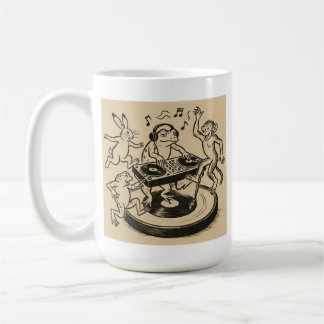 Taza De Café Playful Animals in Traditional Japanese Scroll-Sty