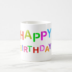 Taza De Café Playful Happy Birthday Text
