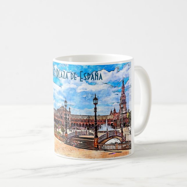 Taza De Café Plaza de España, Sevilla, España (Anverso derecho)