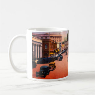 Taza De Café Plaza de Washington Vintage, Newport, Isla Rhode
