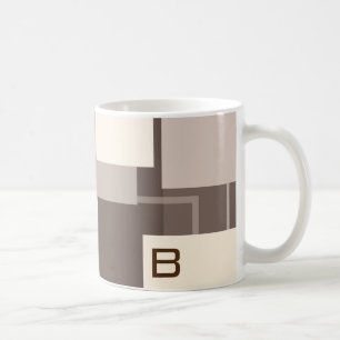 Taza De Café Plazas geométricas - Crema de chocolate