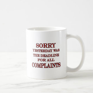 Taza De Café Plazo para las denuncias