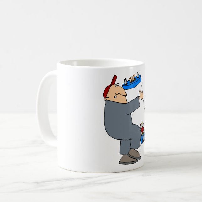 Taza De Café Plomero Personalizado (Anverso izquierdo)