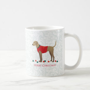 Taza De Café Plott Hound Hunting Dog Merry Christmas Design