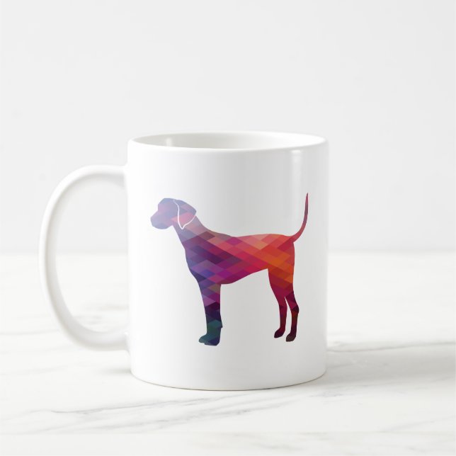 Taza De Café Plott Hound Patrón geométrico Silitua Púrpura (Izquierda)