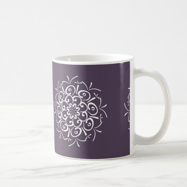 Taza De Café Plum Mandala (Derecha)