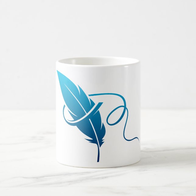 Taza De Café Pluma azul (Centro)