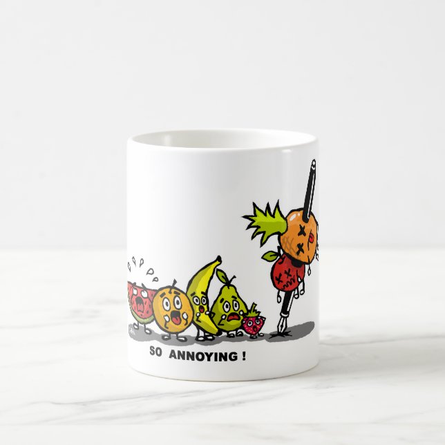 Taza De Café Pluma de la piña de la manzana de la pluma (Centro)