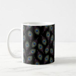 Taza De Café pluma de pavo real