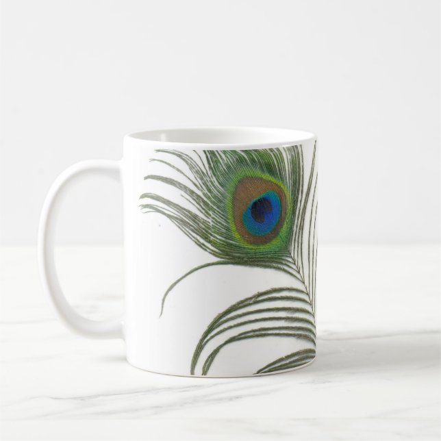 Taza De Café Pluma del pavo real (Izquierda)