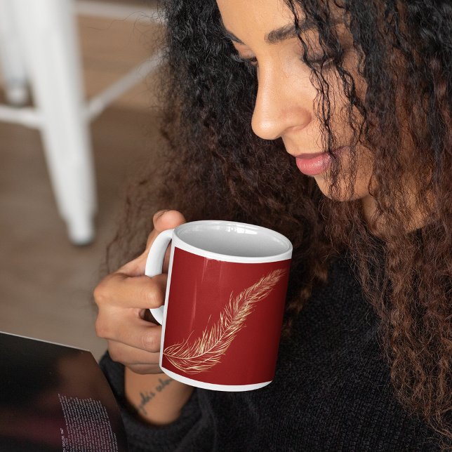 Taza De Café Pluma dorada (Subido por el creador)