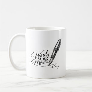 Taza De Café Pluma Estilográfica Elegante – Palabras Importan