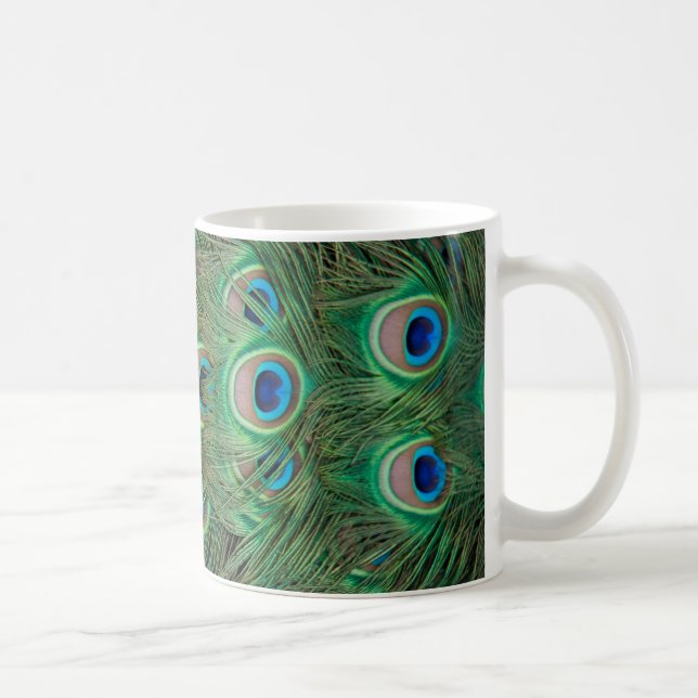 Taza De Café plumaje de pavo real (Derecha)