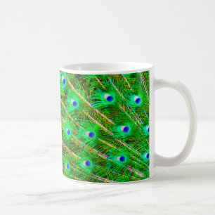 Taza De Café Plumas del pavo real