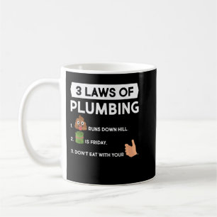 Taza De Café Plumber 3 Leyes De Pipefitter Handyman