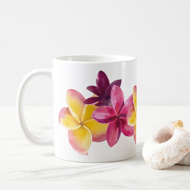 Taza De Café Plumeria (Con donut)