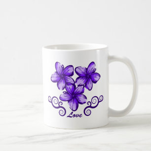 Taza De Café Plumeria de Hawaii del amor