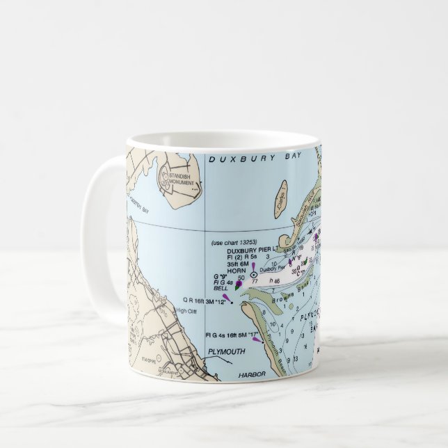Taza De Café Plymouth Harbor Massachusetts  (Anverso izquierdo)
