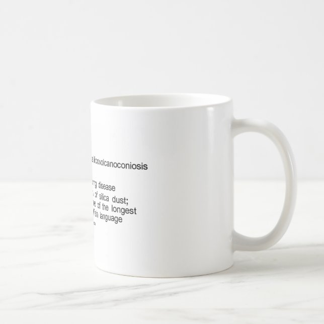 Taza De Café Pneumonoultramicroscopicsilicovolcanoconiosis (Derecha)
