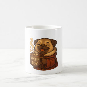 Taza De Café Poción de Arte Pug de Alegría Diseño de perro de