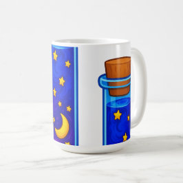 Taza De Café "Poción nocturna" - Botella mágica de estrellas y