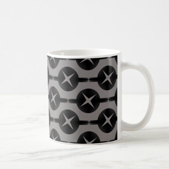 Taza De Café Poco frecuentes Círculos Mug, Gris (Derecha)