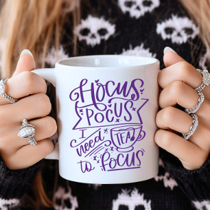Taza De Café Pocus Pocus Morado Necesito Té